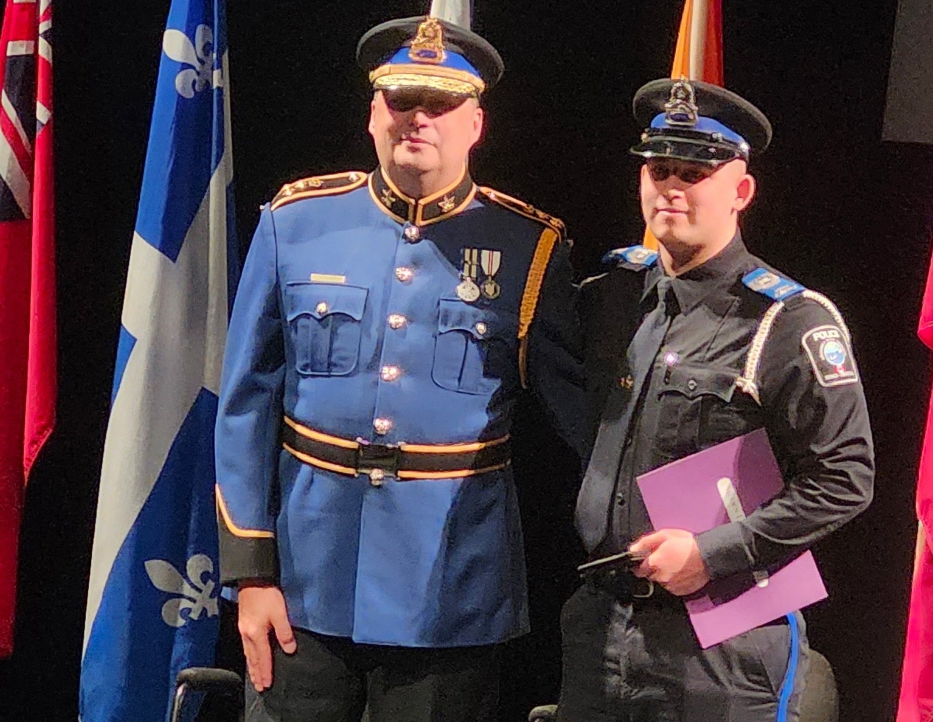 Chief Clavet with Cst. Landry-Martin